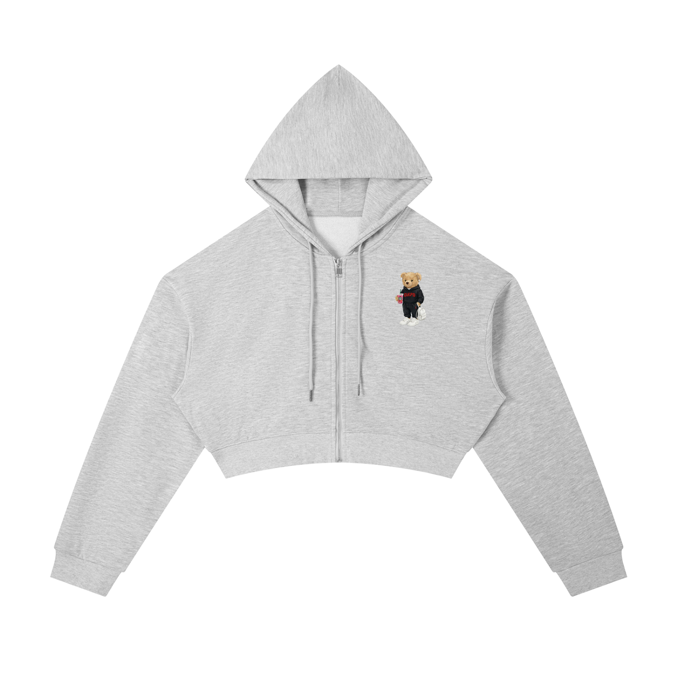 Adult Bear Cropped Zip Up