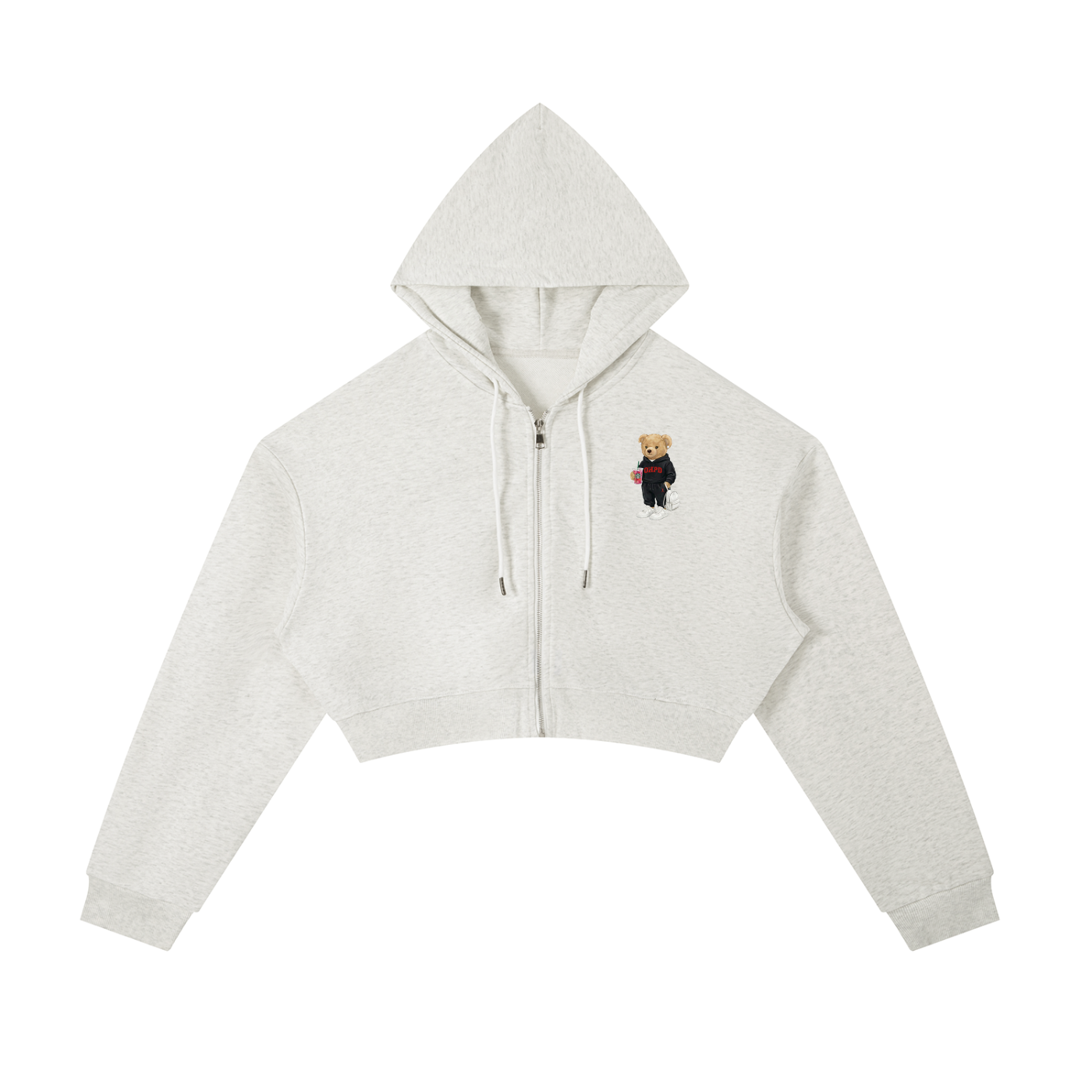 Adult Bear Cropped Zip Up