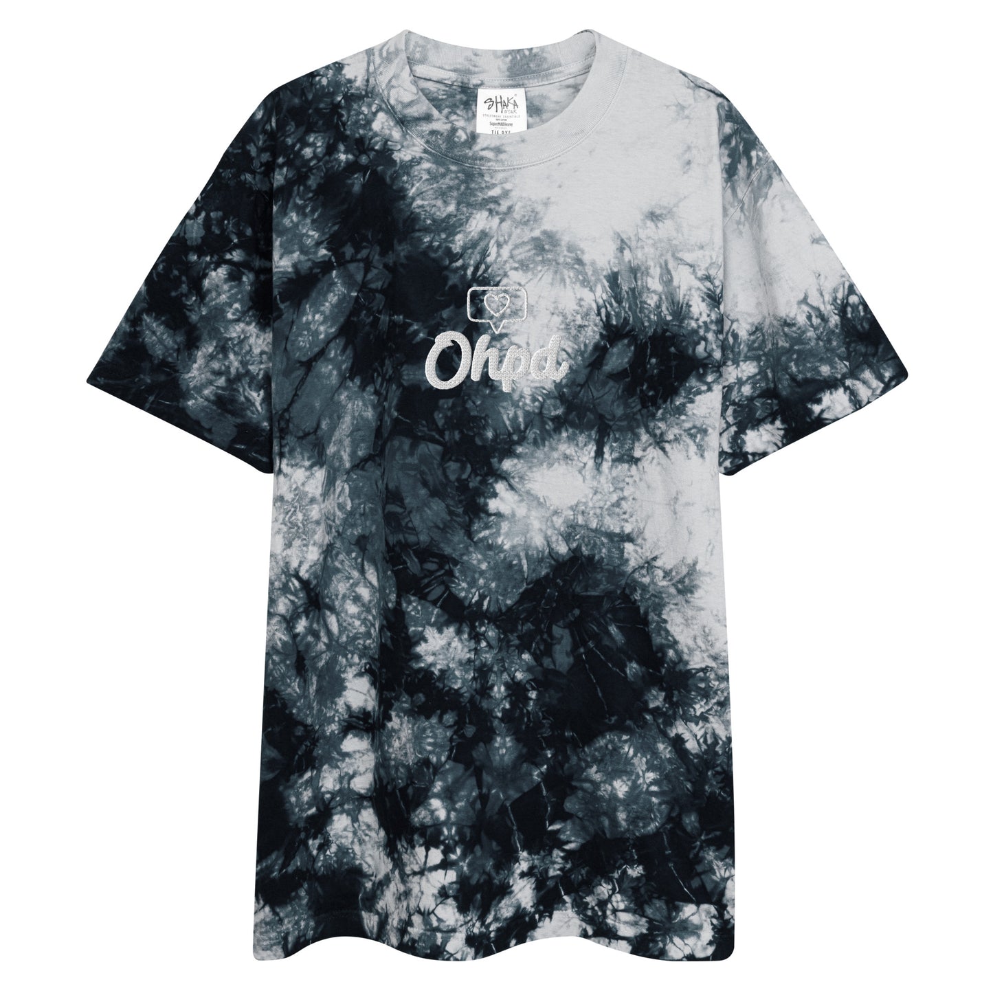 Adult Oversized Embroidered Tie-Dye Tee